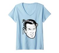 Mujer Star Trek: The Original Series Captain Kirk Comic Art Kanji Camiseta Cuello V