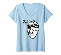 Mujer Star Trek: The Original Series Spock Comic Art Kanji Camiseta Cuello V