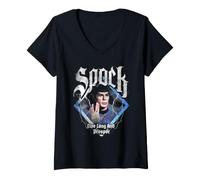 Mujer Star Trek The Original Series Spock Heavy Metal Camiseta Cuello V
