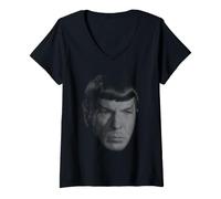Mujer Star Trek The Original Series Spock Oversized Face Camiseta Cuello V