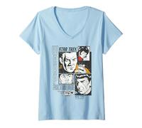 Mujer Star Trek: The Original Series Warp Factor One NCC 1701 Camiseta Cuello V