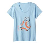Mujer Star Wars BB-8 Japan Sumi-e Ink Wash Painting Style Camiseta Cuello V
