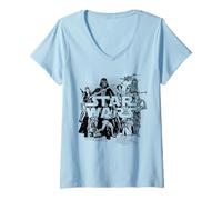 Mujer Star Wars Character Collage Camiseta Cuello V