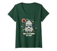 Mujer Star Wars Christmas As Merry as I Get Stormtrooper Mug Camiseta Cuello V