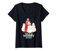 Mujer Star Wars Christmas Darth Vader This is as Merry as I Get Camiseta Cuello V