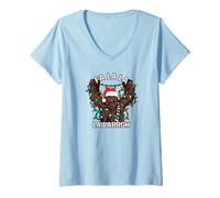 Mujer Star Wars Christmas Lights Chewbacca Life Day Camiseta Cuello V