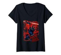 Mujer Star Wars Darth Maul Red Saber Portrait Camiseta Cuello V