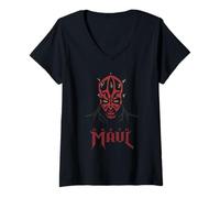 Mujer Star Wars Darth Maul Sith Lord Camiseta Cuello V