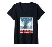 Mujer Star Wars Darth Vader AT-AT Dog Walker Christmas Holiday Camiseta Cuello V