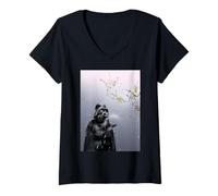 Mujer Star Wars Darth Vader Spring Cherry Blossoms Sakura Art Camiseta Cuello V