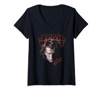 Mujer Star Wars Episode 3 Revenge Of Anakin Portrait Camiseta Cuello V