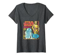 Mujer Star Wars Flea Market Retro R2-D2 & C-3P0 Camiseta Cuello V