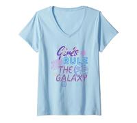 Mujer Star Wars Girls Rule The Galaxy Drawing Camiseta Cuello V
