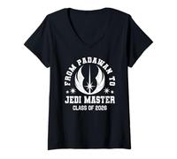 Mujer Star Wars Graduation from Padawan To Jedi Master 2026 Class Camiseta Cuello V
