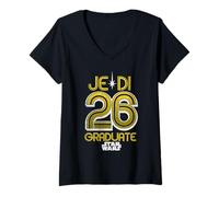 Mujer Star Wars Graduation Jedi Graduate 26 New Grad Class of 2026 Camiseta Cuello V