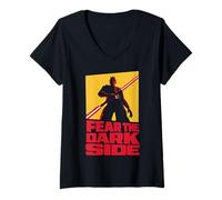 Mujer Star Wars Maul Shadow Lord Fear Dark Side Maul Stands Above Camiseta Cuello V