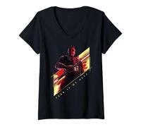Mujer Star Wars Maul Shadow Lord Fear Is My Ally Maul Looms Over Camiseta Cuello V