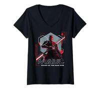 Mujer Star Wars Maul Shadow Lord Maul Power of The Dark Side Camiseta Cuello V