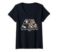 Mujer Star Wars May The Fourth Be with You 2026 Original Film Clip Camiseta Cuello V