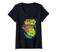 Mujer Star Wars Millennium Falcon Yellow Tone Camiseta Cuello V