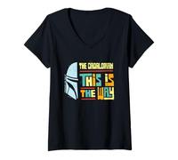 Mujer Star Wars The Dadalorian This is The Way Father's Day Gift Camiseta Cuello V