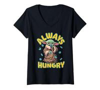 Mujer Star Wars: The Mandalorian and Grogu Movie Always Hungry Camiseta Cuello V