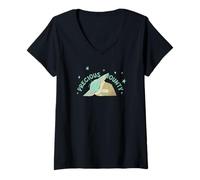 Mujer Star Wars: The Mandalorian Baby Yoda Sleepy Precious Bounty Camiseta Cuello V