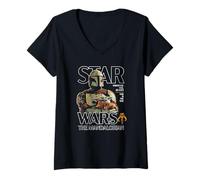 Mujer Star Wars: The Mandalorian Din Djarin & Grogu I Go, He Goes Camiseta Cuello V