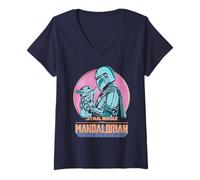 Mujer Star Wars The Mandalorian Flea Market Pair Camiseta Cuello V