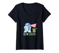 Mujer Star Wars The Mandalorian R2 & Grogu Friends Forever Camiseta Cuello V