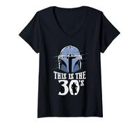Mujer Star Wars The Mandalorian This is The 30's 30th Birthday Camiseta Cuello V