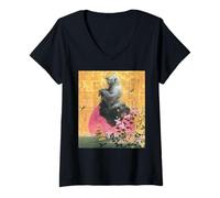 Mujer Star Wars Yoda Jedi Master Spring Cherry Blossoms Sakura Art Camiseta Cuello V
