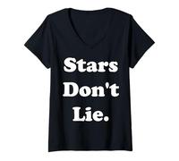 Mujer Stars Don't Lie Astrology Wisdom Quote Camiseta Cuello V