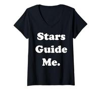 Mujer Stars Guide Me Cosmic Wisdom Camiseta Cuello V