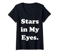 Mujer Stars In My Eyes Inspirational Cosmic Words Camiseta Cuello V