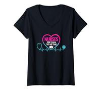 Mujer Stay Calm Ive Got This Nurse Life - Estetoscopio de enfermería RN LPN Camiseta Cuello V