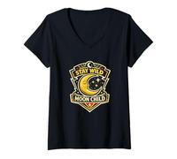 Mujer Stay Wild Moonchild Moon Child Camiseta Cuello V