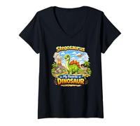 Mujer Stegosaurus Mi Dinosaurio Favorito Camiseta Cuello V