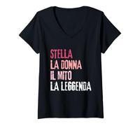 Mujer Stella La Donna Il Mito La Leggenda Festa di Compleanno Camiseta Cuello V