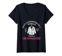 Mujer Stem Girl Women in Science Sassy Scientist Smart es Sexy Camiseta Cuello V