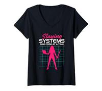 Mujer Stem Girl Women in Science Sassy Scientist Smart es Sexy Camiseta Cuello V