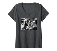 Mujer Steptoe E Hijo Wilfrid Brambell Diana Dors & Harry Corbett Camiseta Cuello V