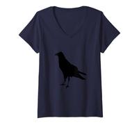 Mujer Still Shadow Raven en Perfil Camiseta Cuello V