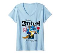 Mujer Stitch Until The Last Petal Falls Valentine Camiseta Cuello V