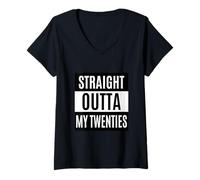 Mujer Straight out of My 20s Millennial 1989 Regalo de 30 cumpleaños Camiseta Cuello V