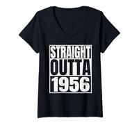 Mujer Straight Outta 1956 Vintage Year Classic Birth of Birthday Camiseta Cuello V