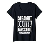 Mujer Straight Outta Law School Graduate Class of 2026 Graduation Camiseta Cuello V