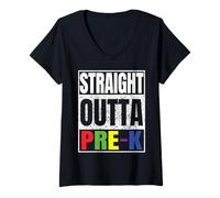 Mujer Straight Outta Pre-K Graduation Class of 2026 School Gifts Camiseta Cuello V
