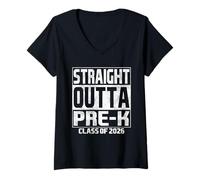Mujer Straight Outta Pre-k School Graduation Class 2026 School Camiseta Cuello V