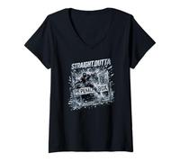 Mujer Straight Outta The Penalty Box Hockey Lovers Camiseta Cuello V